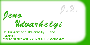 jeno udvarhelyi business card