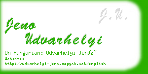 jeno udvarhelyi business card